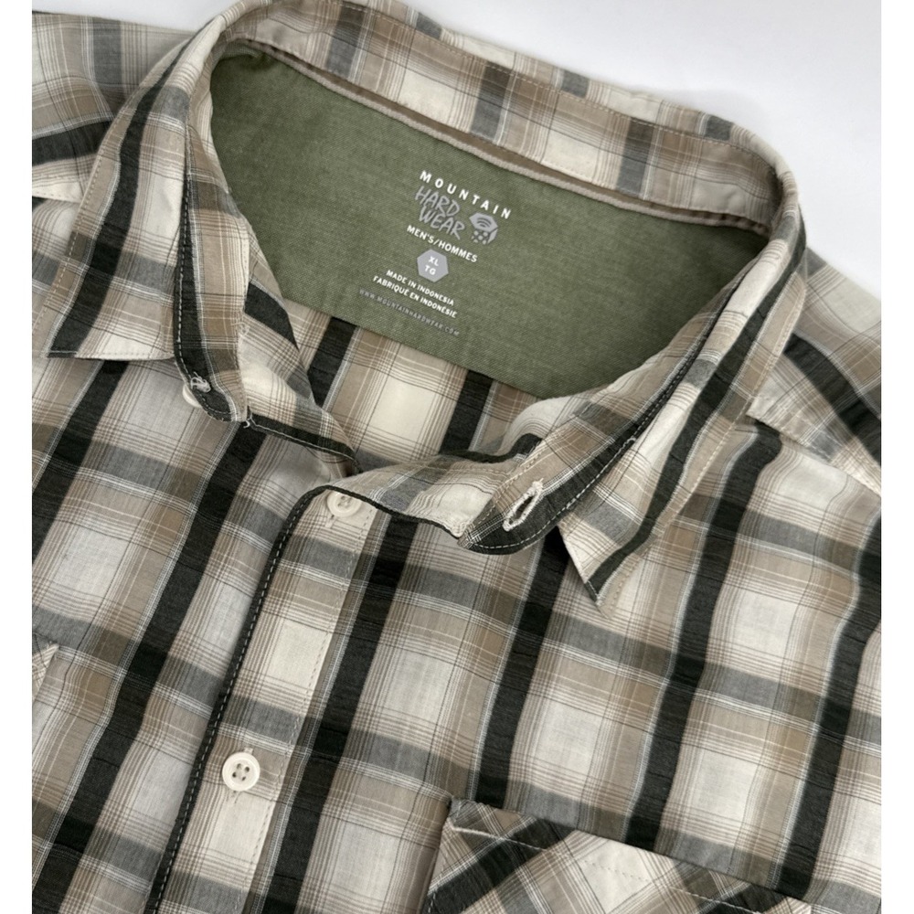 Mountain Hardwear Men's Plaid Button Down Shirt XL Cotton Outdoor Hiking